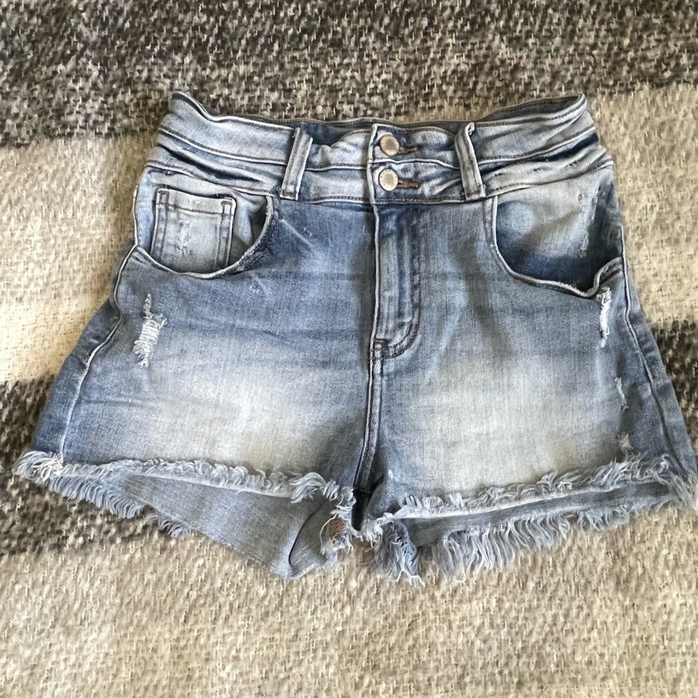 Denim High Rise Shorts - Picture 2 of 5
